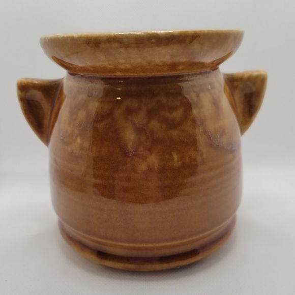 Brush Pottery Honey Crock Jardiniere Brown Drip Glaze Vintage 1976 U.S. - Picture 7 of 9